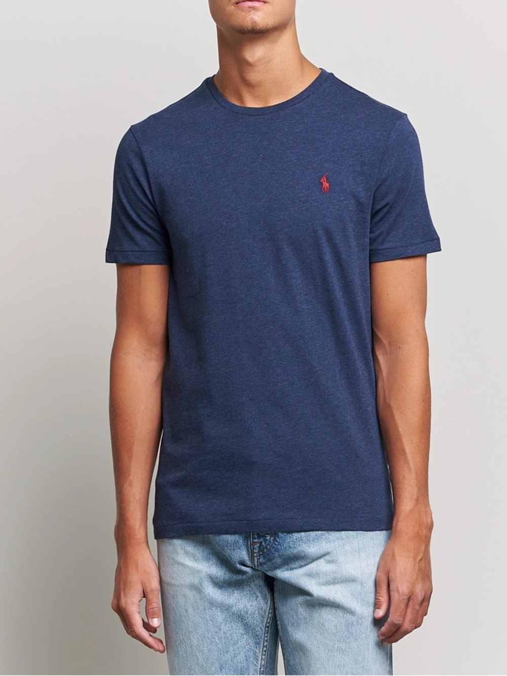 Polo Ralph Lauren Men’s Spring Navy Heather Stretch Cotton Crew Neck T-Shirt, XL